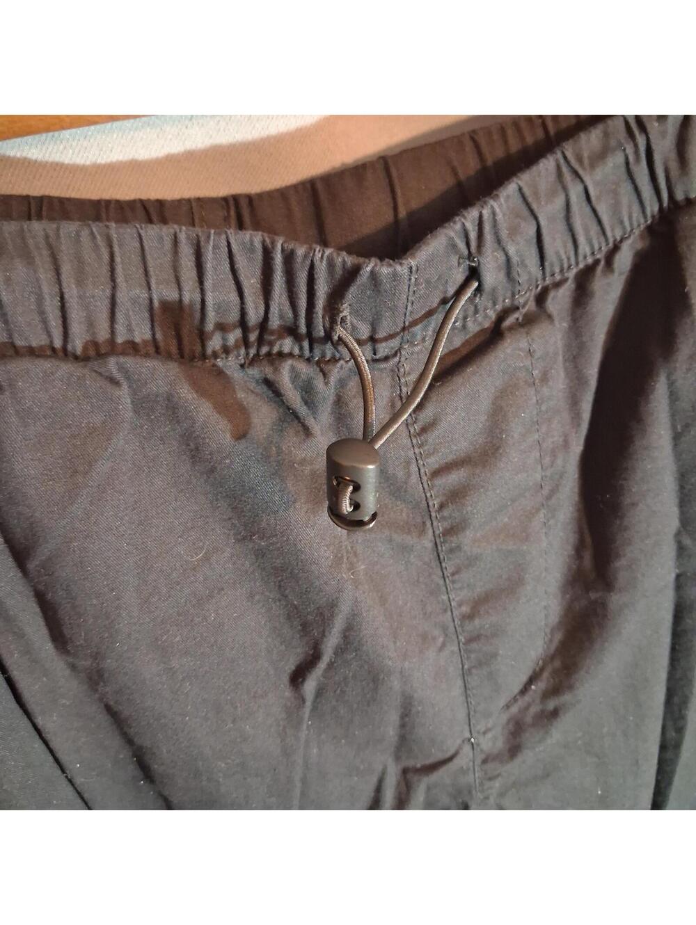 No Boundaries Black Cargo Jogger Pants M (7-9) Elastic Waist Drawstring - Picture 3 of 9